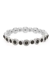 Silver Tone Stretch Bracelet