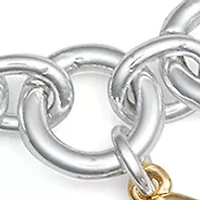 Two Tone Boxed Multi Music Charm Slider Bracelet