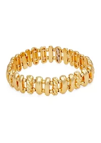 Gold Tone Ropes Stretch Bracelet