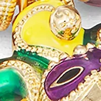 Gold Tone Mask Charm Bracelet
