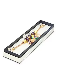 Gold Tone Mask Charm Bracelet
