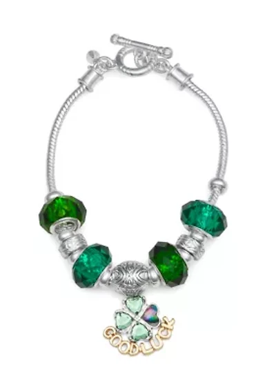 Two Tone Boxed Lucky Slider Bracelet
