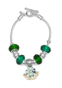 Two Tone Boxed Lucky Slider Bracelet