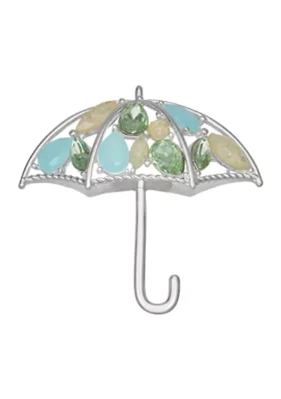 Silver Tone Multi Umbrella Pin