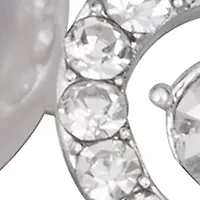 Silver Tone White Pearl Cluster Pin