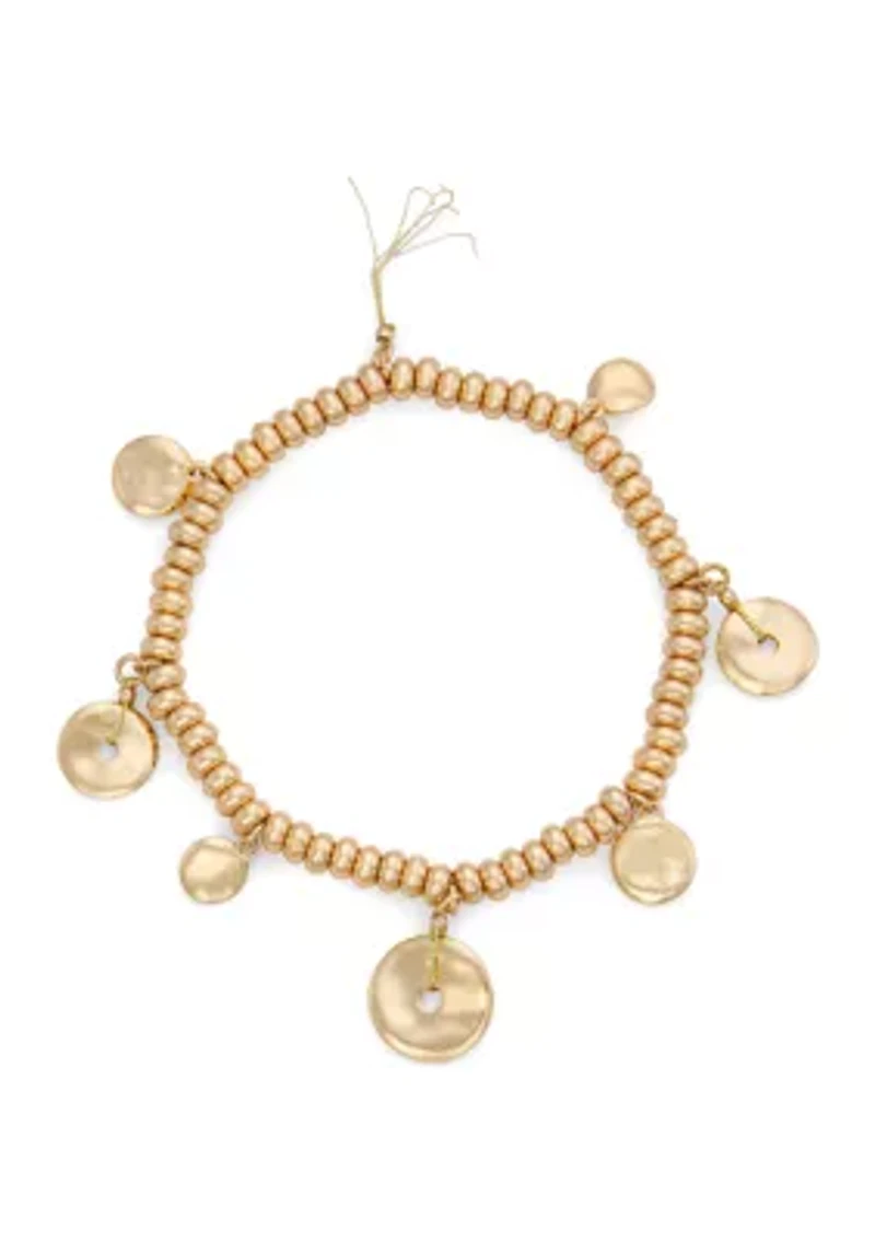 Gold Tone Glitzy Stretch Bracelet Set