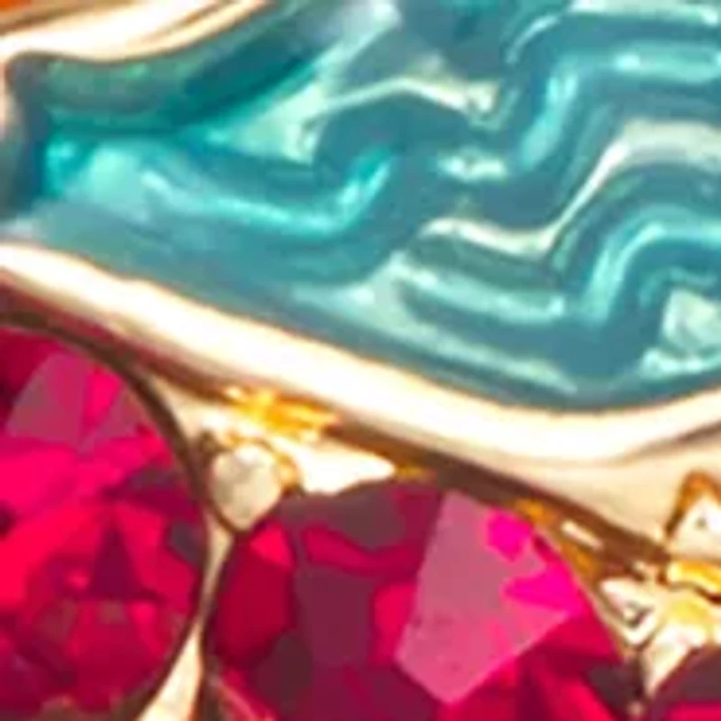 Gold Tone Multi Rooster Pin