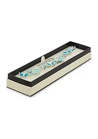 Silver Tone Blue Butterflies Flex Bracelet