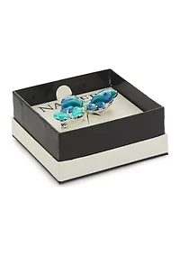 Silver Tone Teal Butterfly Pin