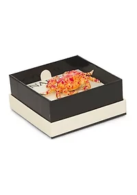 Gold Tone Pink Orange Crab Pin