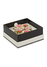 Gold Tone Pink Flower Wreath Pin