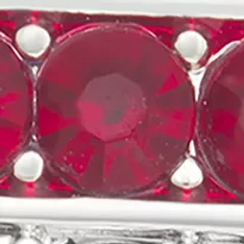 Silver Tone Red White Blue Heart Flag Pin