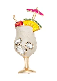 Gold Tone Multi Pina Colada Pin