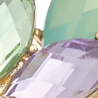 Gold Tone Multi Crystal Swag Pin