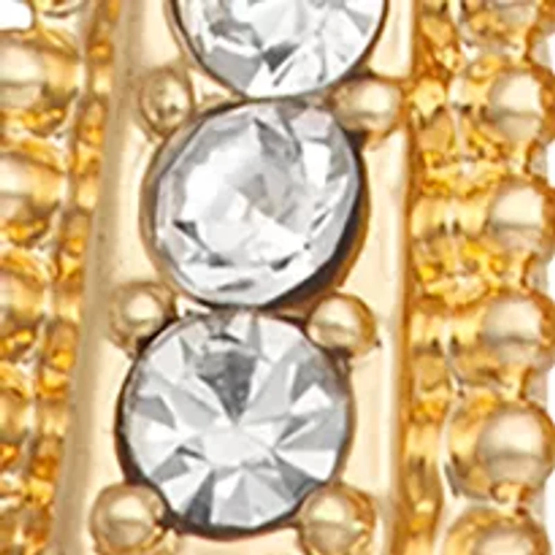 Gold Tone Crystal Tennis Racket Pin