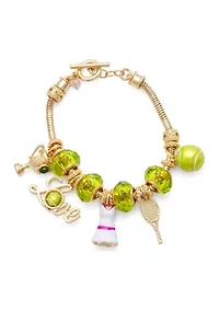 Gold Tone Multi Tennis Slider Bracelet