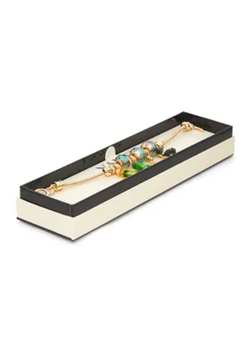 Gold Tone Multi BBQ Charm Slider Bracelet
