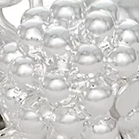 Silver Tone Caviar Coil Bracelet
