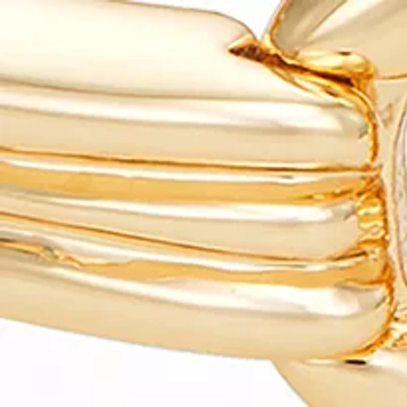 Gold Tone Gold Rings Stretch Bracelet