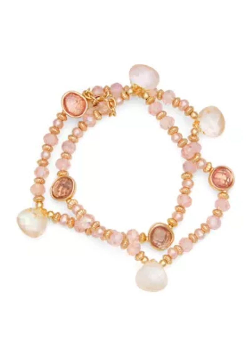 Multi Abalone Stretch Bracelet Set