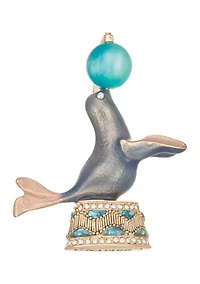 Gold Tone Multi Circus Seal Pin