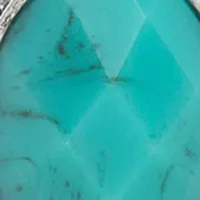 Silver Tone Turquoise Stretch Bracelet