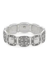 Silver Tone West Stretch Bracelet
