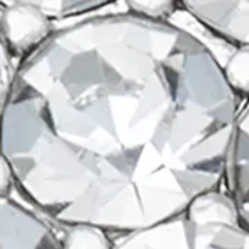 Silver Tone Crystal Ghost Pin