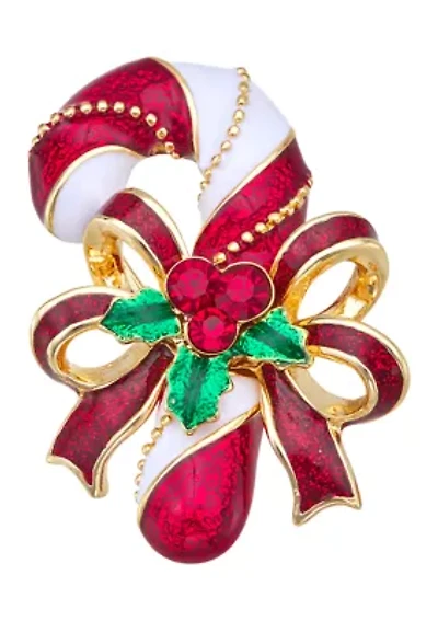 Candy Cane Holiday Pin