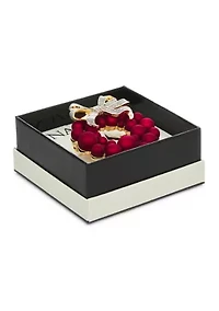 Gold Tone Red Ribbon Bow Pin 