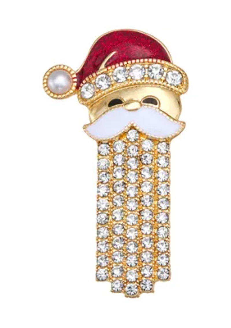 Gold Tone Santa Pin 