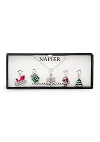  Holiday Xmas Multi Charm Necklace