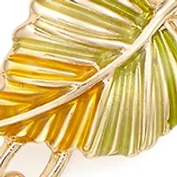 Gold Tone Multi Fall Leaves Flex Bracelet