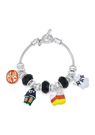 Silver-Tone Halloween Charm Bracelet