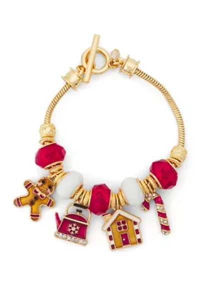  Holiday Gingerbread Charm Bracelet