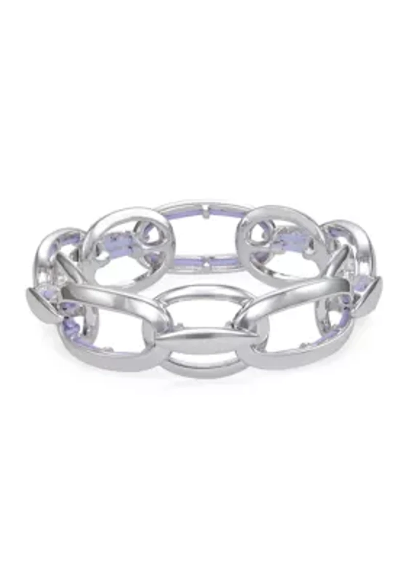 Silver-Tone Element Stretch Bracelet