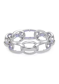 Silver-Tone Element Stretch Bracelet
