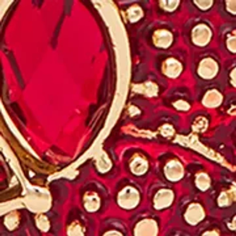 Red Poinsettia Stretch Bracelet