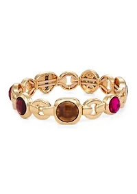 Gold-Tone Multi Golden Tonals Stretch Bracelet