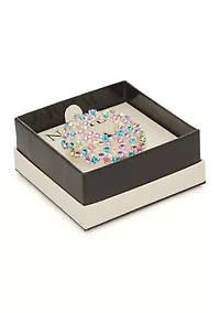 Silver Tone Color Stones Pin