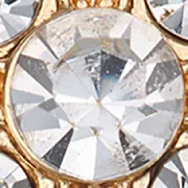 Gold-Tone Crystal Cross Pin Box