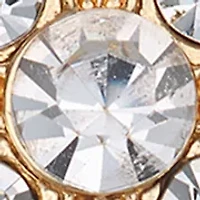 Gold-Tone Crystal Cross Pin Box