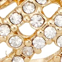 Gold-Tone Crystal Layered Bangle 