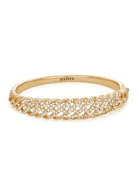 Gold-Tone Crystal Layered Bangle 