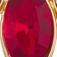 Gold Tone Red Heart Pin 