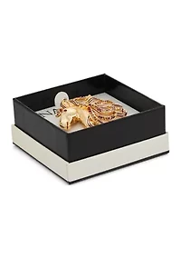  Horse Gold Tone Box Pin