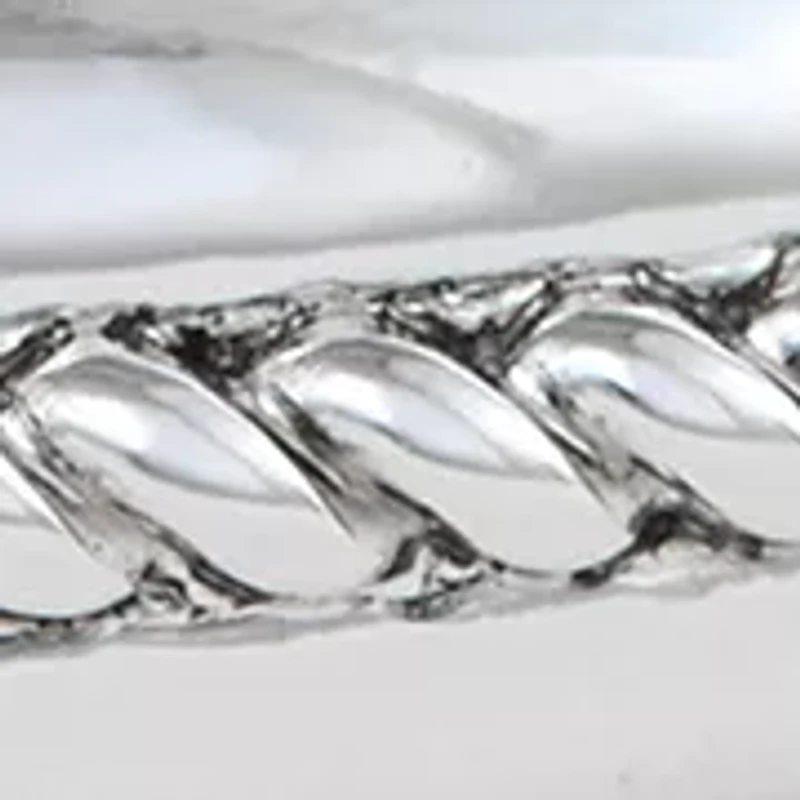 Silver Tone Twisted Bangle Bracelet