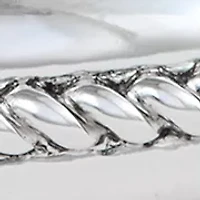 Silver Tone Twisted Bangle Bracelet