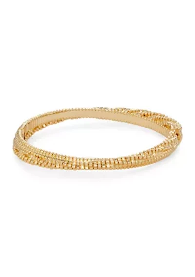 Lace Hinge Gold Tone Bracelet