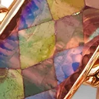  Flower Charm Gold Tone Slider Bracelet